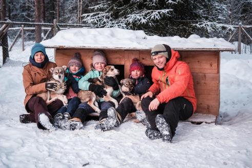 Schöne Erinnerungen von uns allen zusammen mit den Huskys