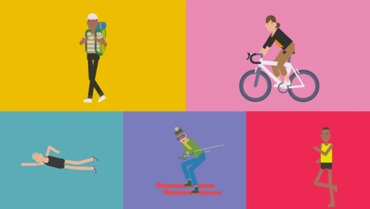 «Der helvetische Fünfkampf» aus dem Handlungsfeld ‘Erfolgsmodell Sportverein stärken’ © Swiss Olympic